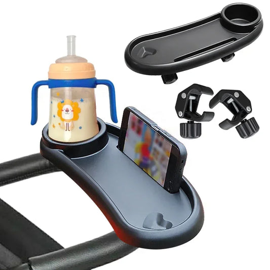 Transform Your Stroller Experience with Our 3-In-1 Adjustable Snack Tray and Cup Holder – Perfect for On-the-Go Families!