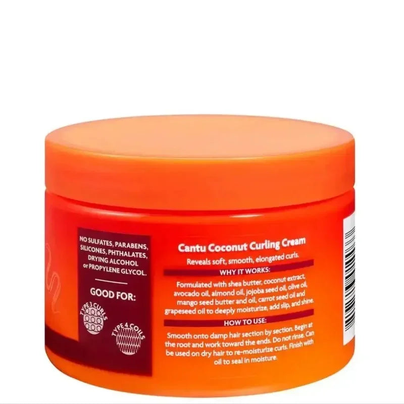 Original New Look Cantu Shea Butter Hair Coconut Curling Cream 12OZ 340G Natural Defines Moisturizes Help Stergthen Strands