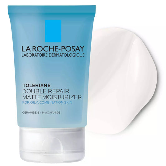 La Roche Posay, Toleriane Double Repair Matte Face Moisturizer, Daily Gel Face Moisturizer with Ceramide and Niacinamide for Oily Skin - 3.38 Fl Oz
