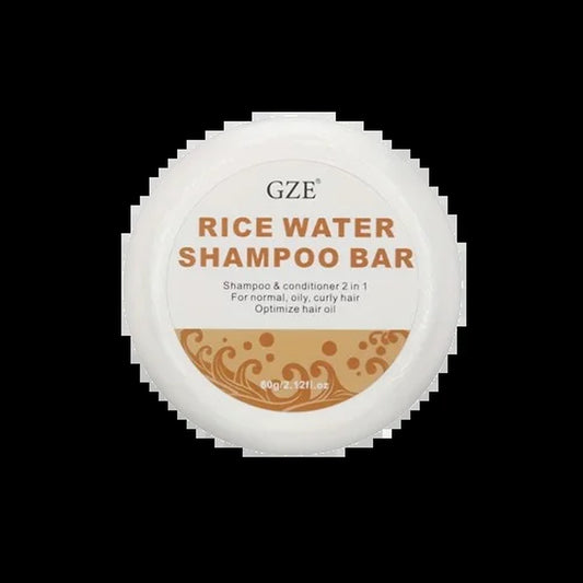 Rice Water Shampoo Bar Soap and Rice Raw Pulp Solid Conditioner for Hair Strengthening, Helps Dry Hair Moisturizing