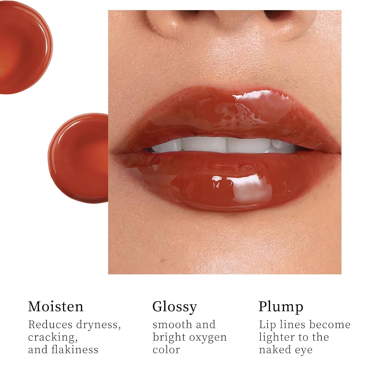 5 Color Jelly Lip Gloss Set,Moisturizing Peptide Lip Tint Pink Jelly Lip Gloss,Natural Plumping Lip Tint,Mirror Toot Lip Gloss for Women (5 Colors/Set, A)