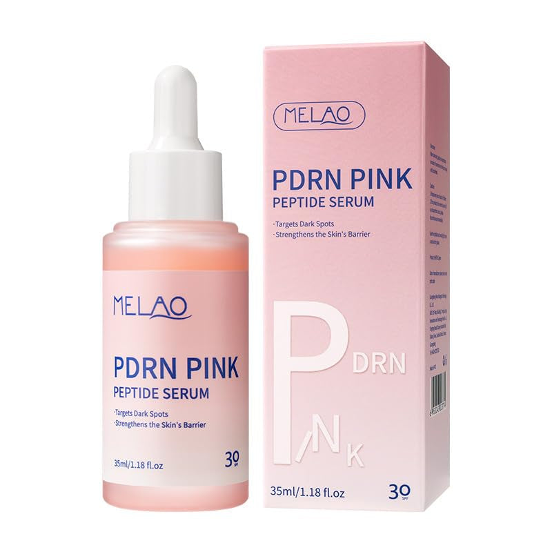PDRN Pink Peptide Serum with Salmon DNA | Pink Glow Serum with Peptides & Niacinamide for Hydration & Firm-Looking Skin
