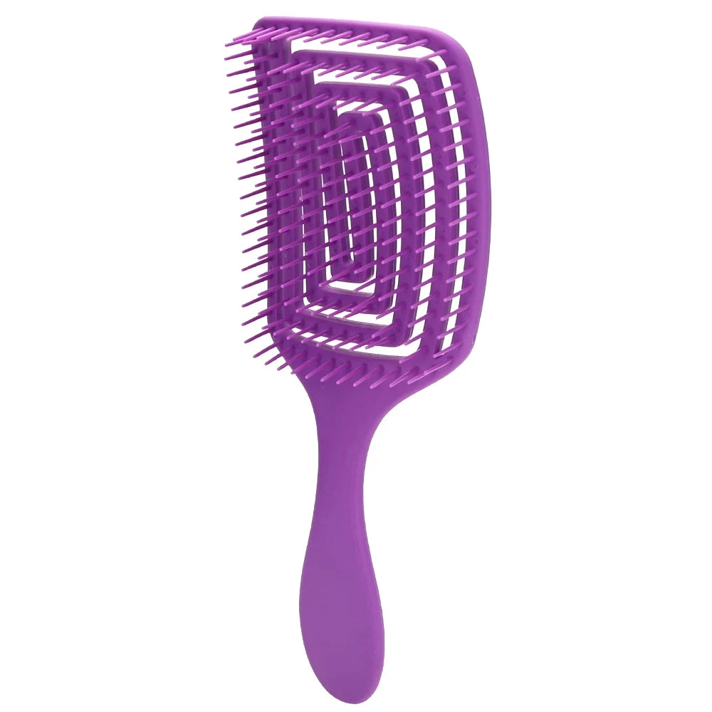 Ultimate Detangling Hair Brush - Bristle & Nylon Combo for Curly Hair, Wet Massage & Salon-Quality Styling Tools