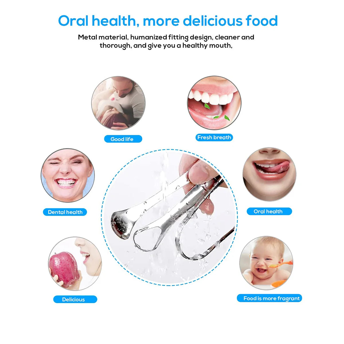 Ultimate Stainless Steel Tongue Scraper – Portable Oral Hygiene Tool for Fresh Breath & Clean Tongue for All Ages