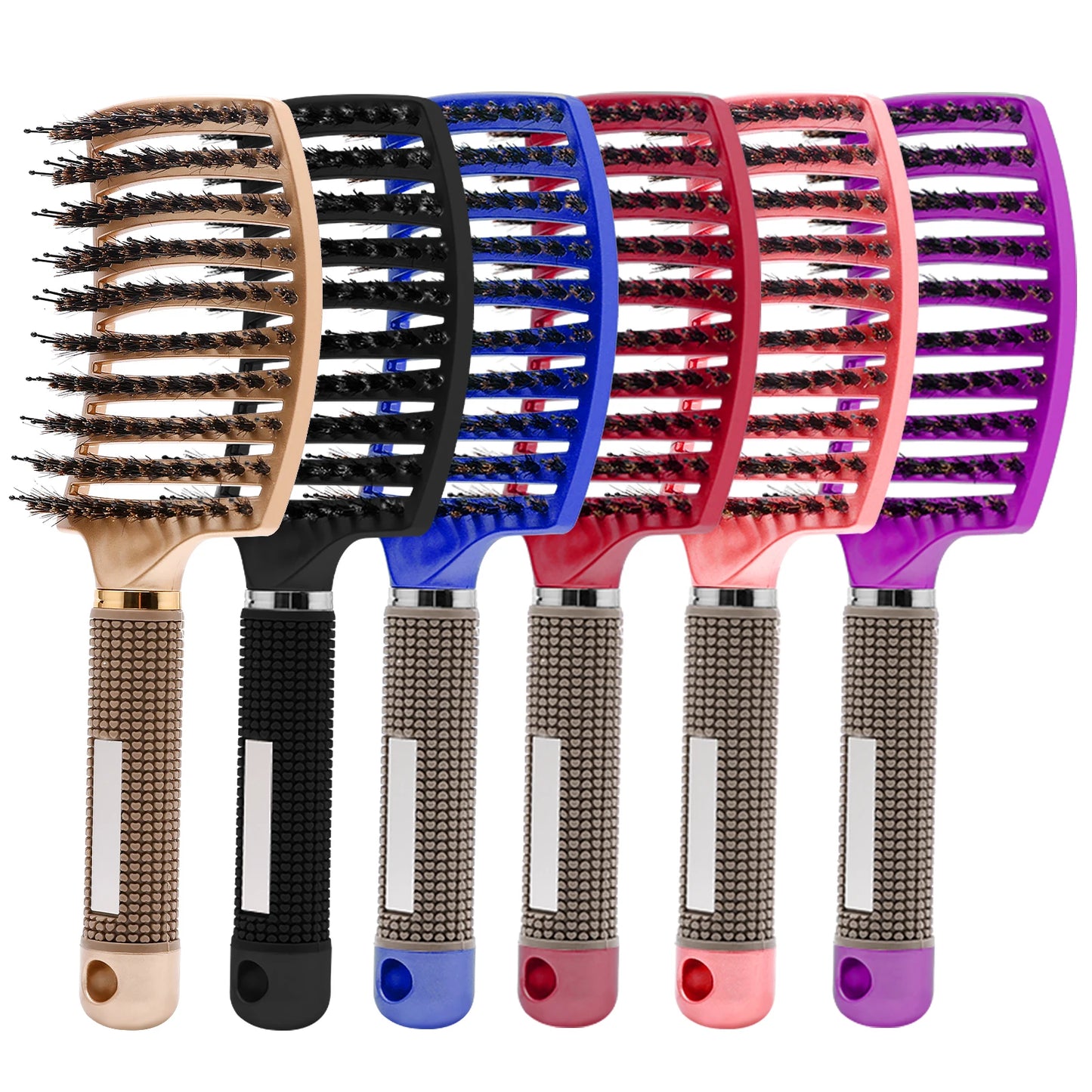 Ultimate Detangling Hair Brush - Bristle & Nylon Combo for Curly Hair, Wet Massage & Salon-Quality Styling Tools