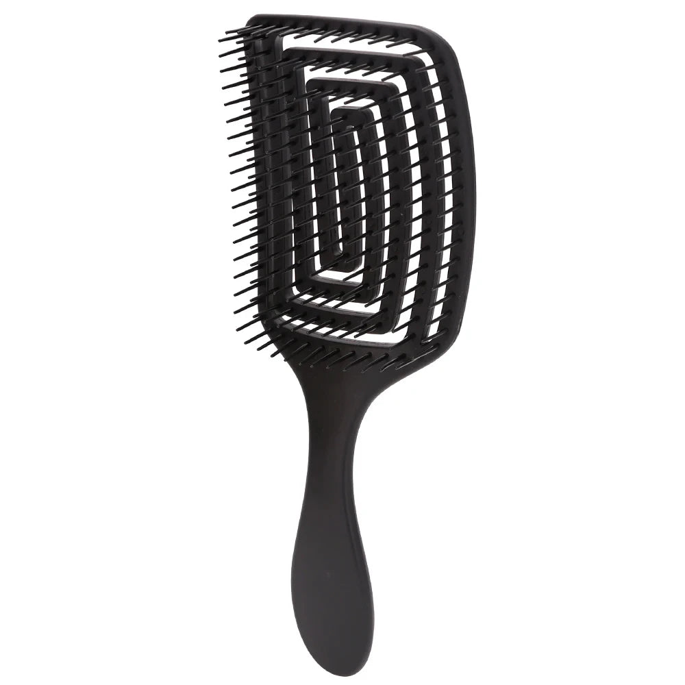 Ultimate Detangling Hair Brush - Bristle & Nylon Combo for Curly Hair, Wet Massage & Salon-Quality Styling Tools