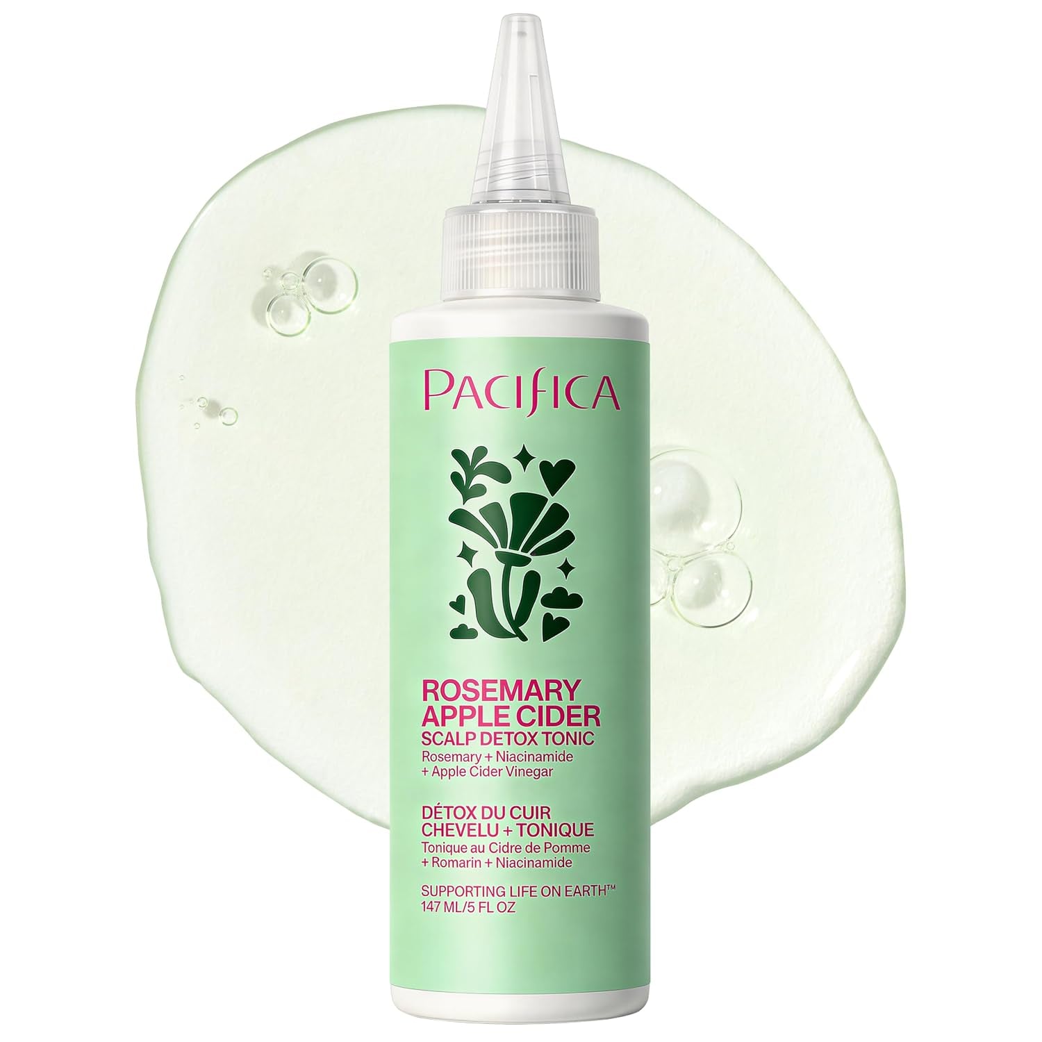 Scalp Detox Tonic – Scalp Exfoliator with Glycolic & Salicylic Acid for Clarifying Build up & Purifying – Infused with Rosemary to Support an Itchy, Dry Head – Vegan & Cruelty-Free – 5 Oz
