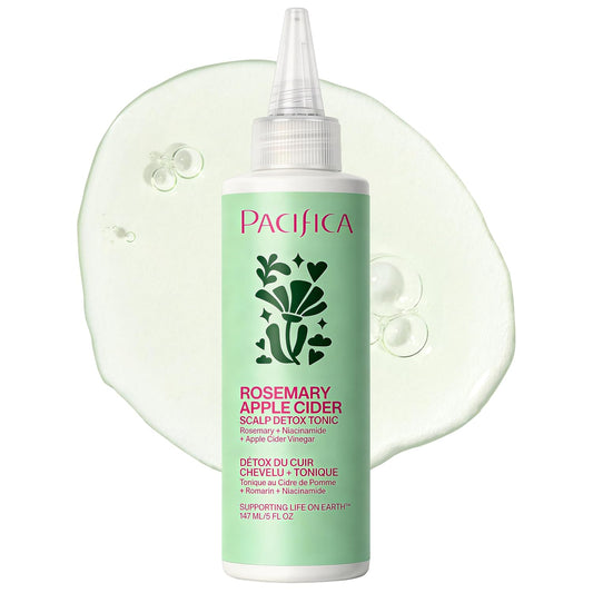Scalp Detox Tonic – Scalp Exfoliator with Glycolic & Salicylic Acid for Clarifying Build up & Purifying – Infused with Rosemary to Support an Itchy, Dry Head – Vegan & Cruelty-Free – 5 Oz