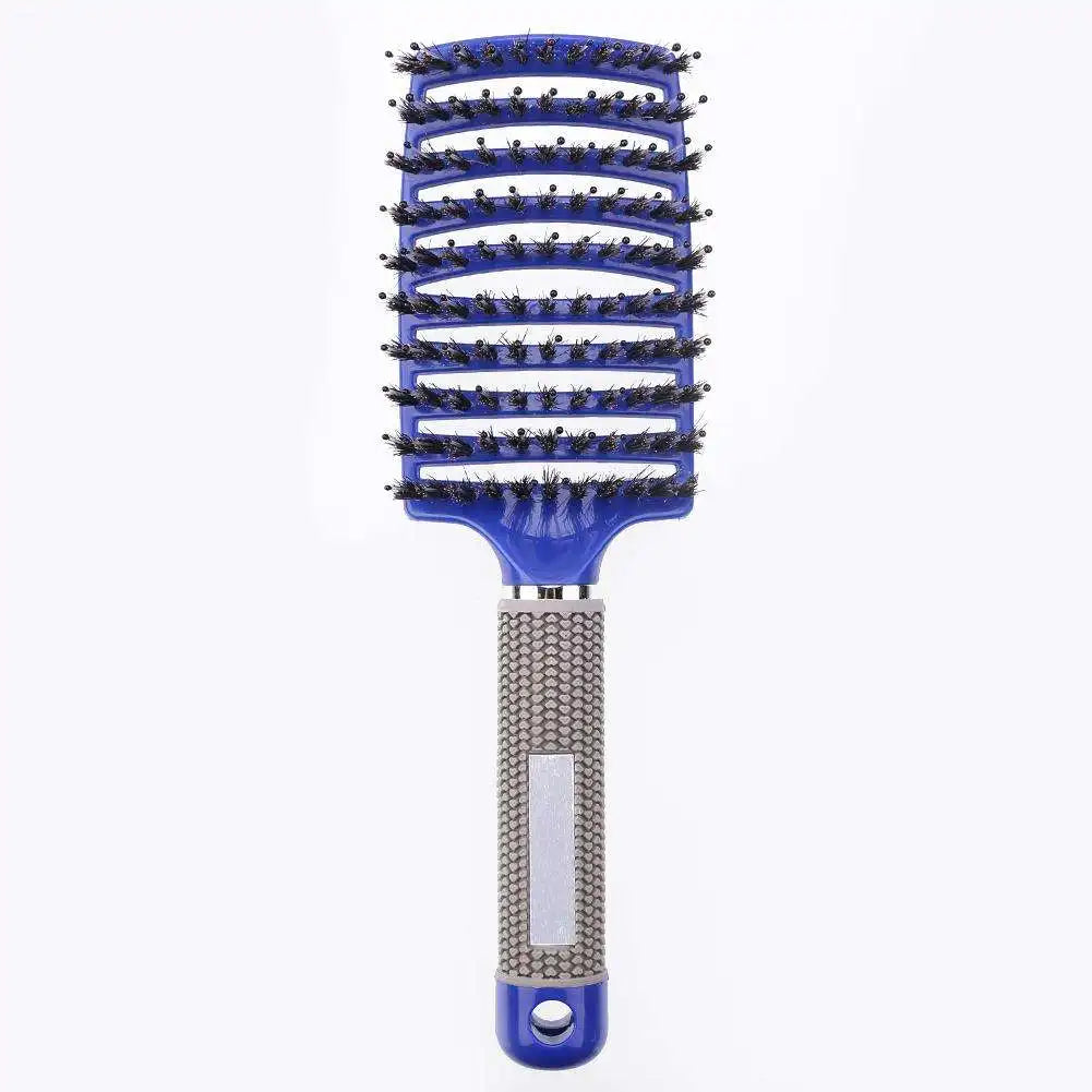 Ultimate Detangling Hair Brush - Bristle & Nylon Combo for Curly Hair, Wet Massage & Salon-Quality Styling Tools