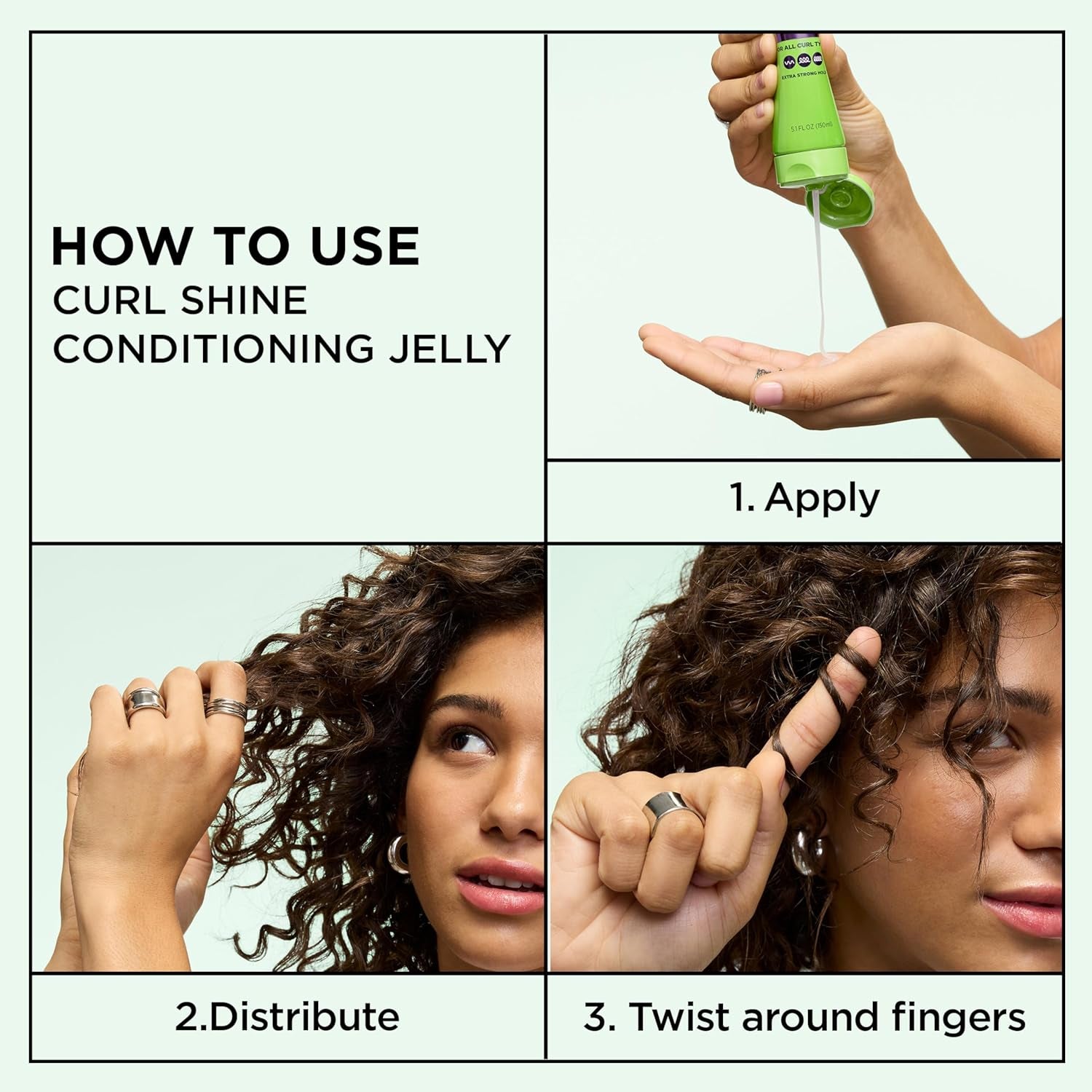 Garnier Fructis Curl Shine Conditioning Hair Gel, Frizz Control for Curly, Wavy, and Coily Hair, Extra Strong Hold for up to 48 Hrs of Bouncy, Moisturized Curls, 5.1 Fl Oz (Packaging May Vary)