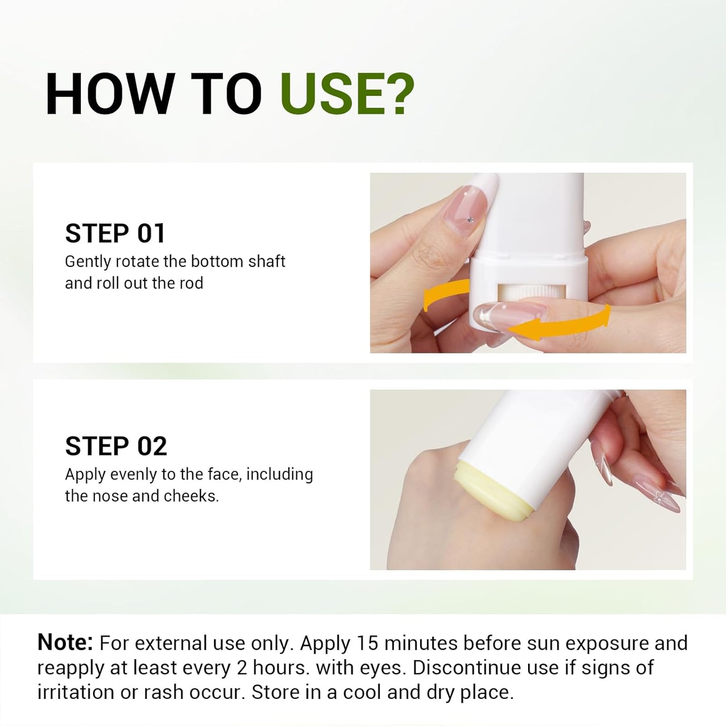Sunscreen Stick with Centella, Sunscreen Stick SPF50+ PA++++, Soothing, Moisturizing, No White Cast, Matte Sun Stick Broad Spectrum Sunblock Stick for Face & Body, 0.71 OZ