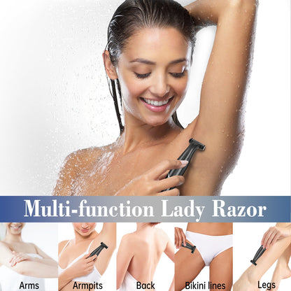 Ultimate 4-in-1 Electric Shaver for Women: Rechargeable, Waterproof Razor with LCD Display for Effortless Hair Removal on Face, Body, and Bikini Area