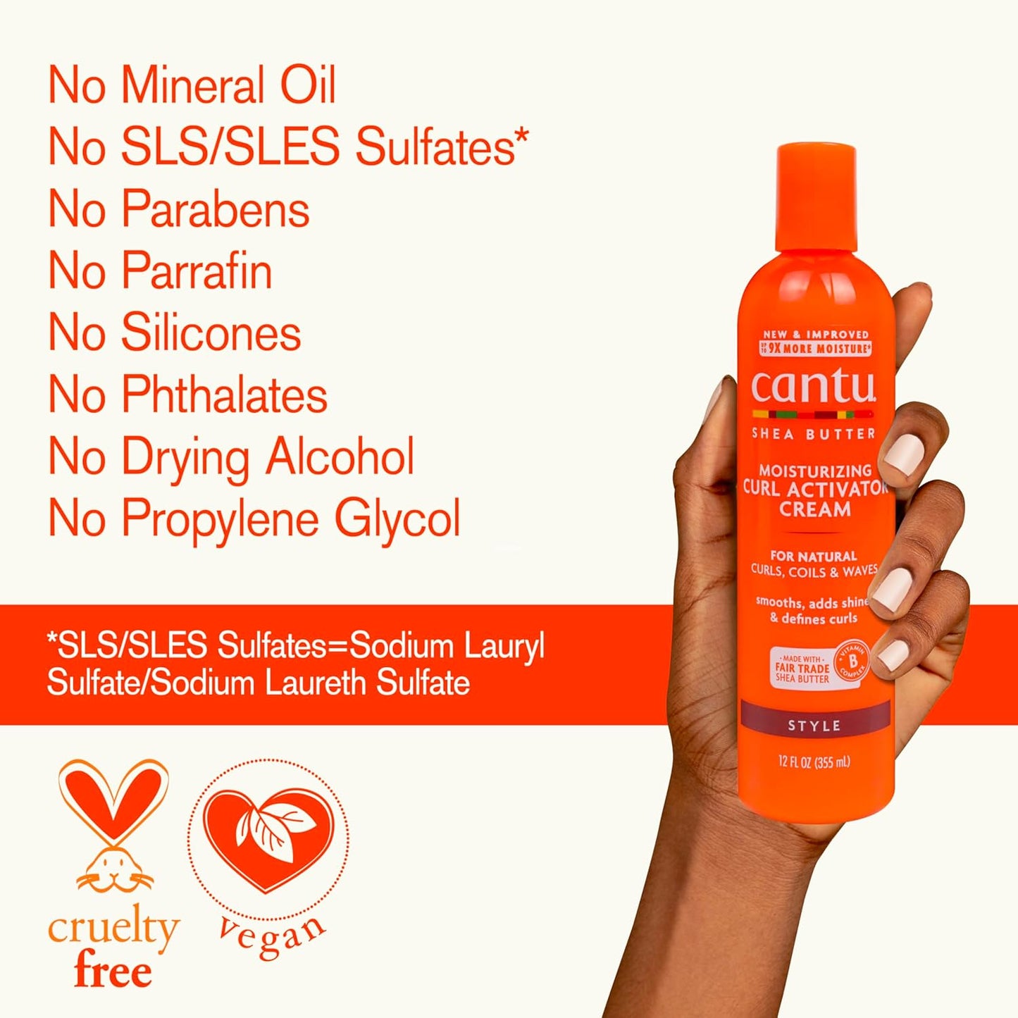 Shea Butter for Natural Hair Moisturizing Curl Activator Cream, 12 Fl Oz
