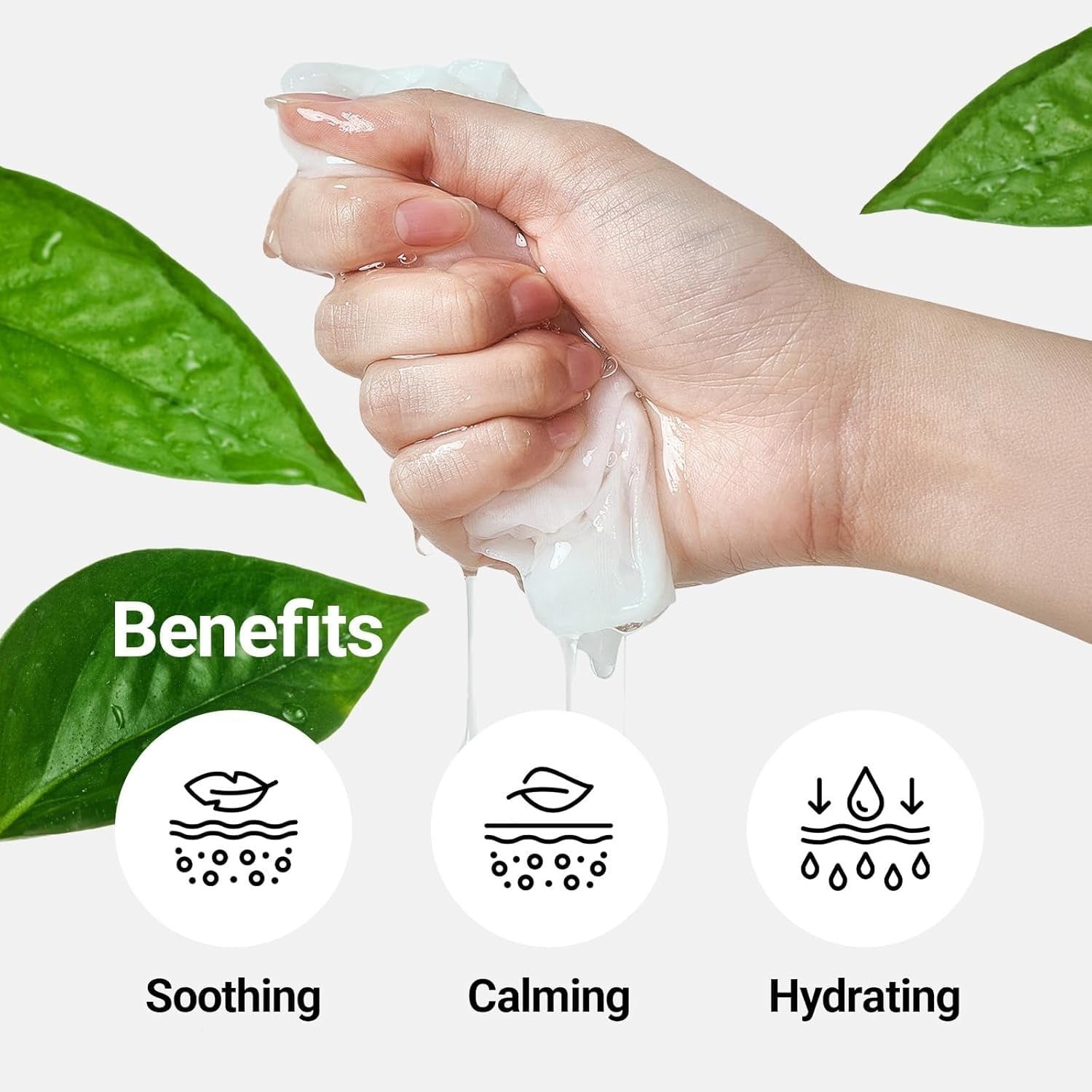 Soothing Calm Mask, Centella CICA Korean Face Mask, Korean Sheet Mask for Sensitive Skin, Hydrating Bamboo with Heartleaf, Mugwort & Hyaluronic Acid, Reduces Redness, 5 Sheets