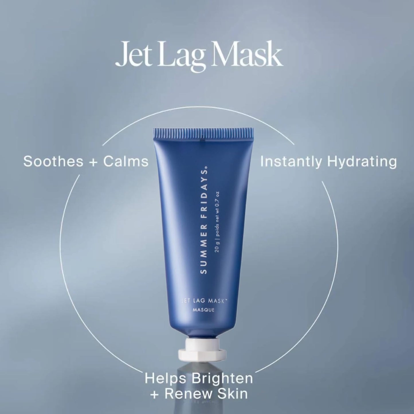 Jet Lag™ Essentials - Mini Hydrating Skin Care Set with Jet Lag™ Mask, Eye Patches, Deep Hydration Face Serum & Hydration Mist - Travel Size Skincare Kit & Gift Set (4 Count)