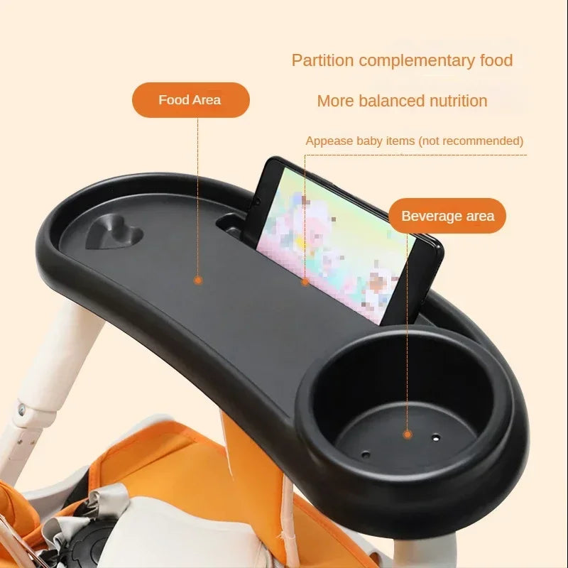 Transform Your Stroller Experience with Our 3-In-1 Adjustable Snack Tray and Cup Holder – Perfect for On-the-Go Families!