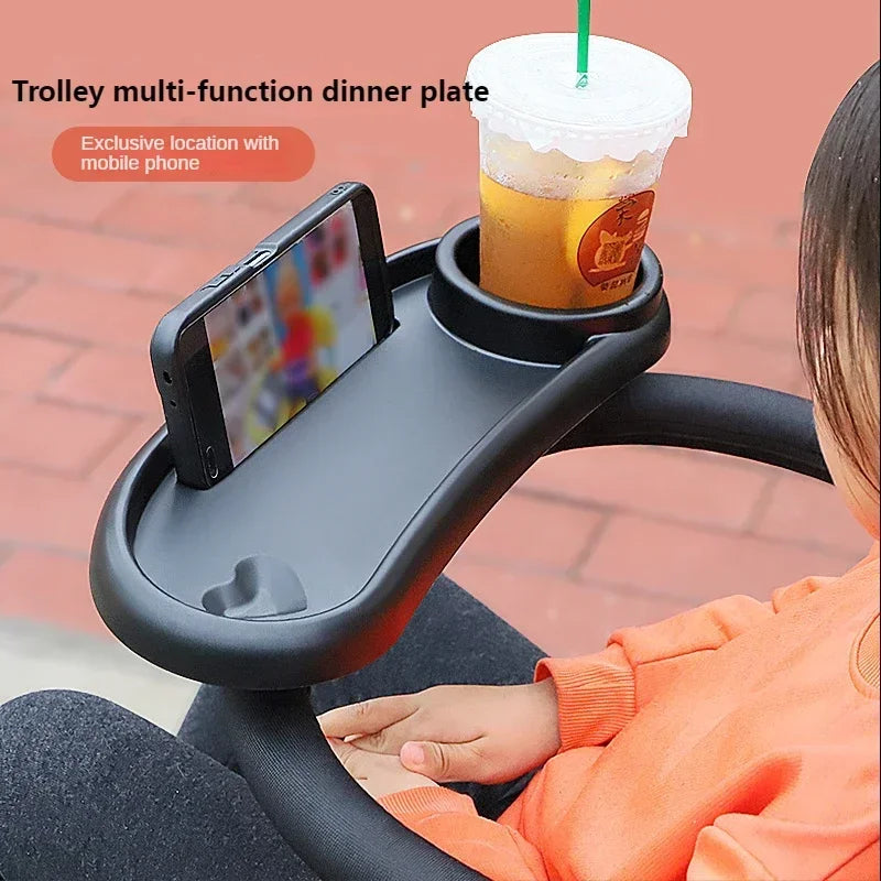 Transform Your Stroller Experience with Our 3-In-1 Adjustable Snack Tray and Cup Holder – Perfect for On-the-Go Families!