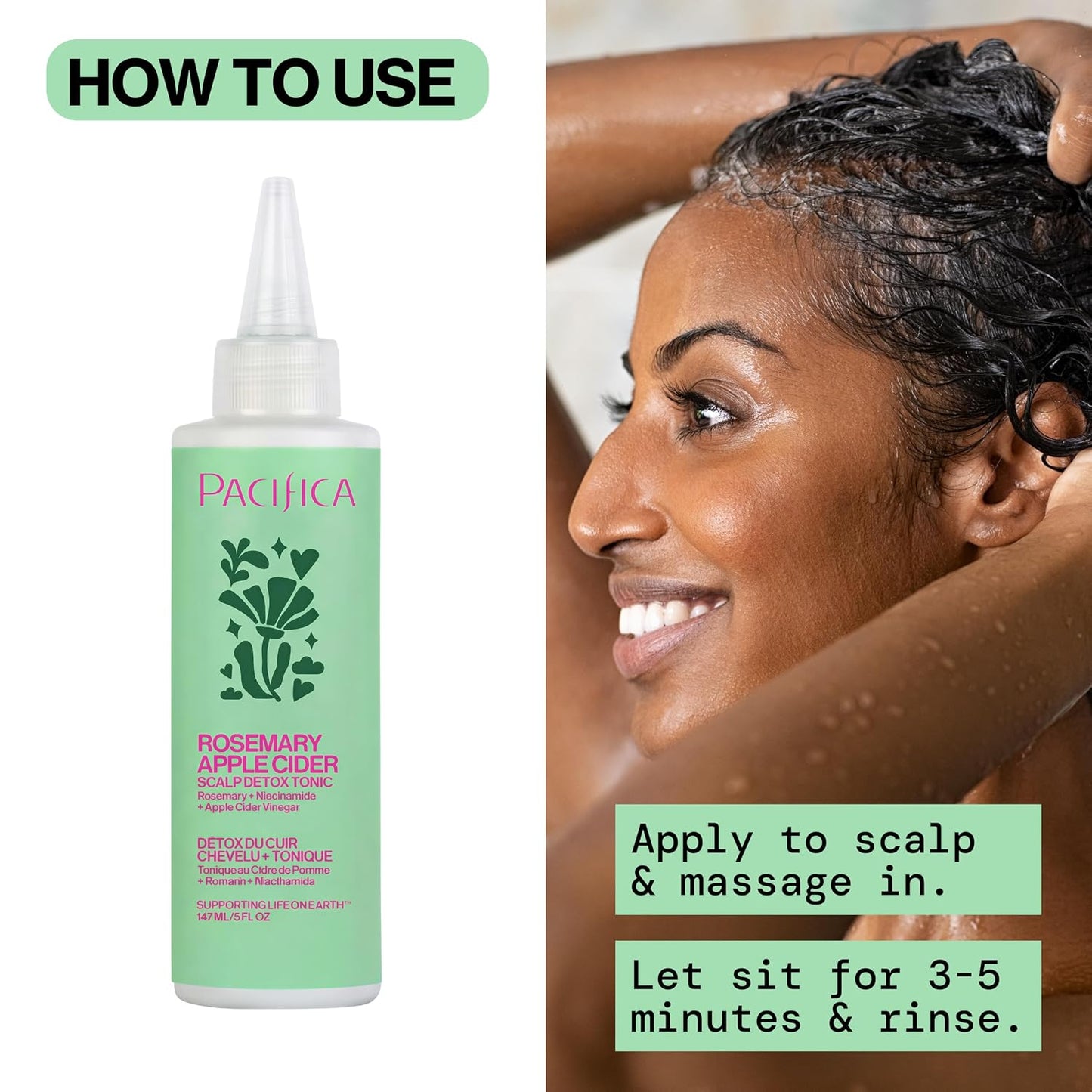 Scalp Detox Tonic – Scalp Exfoliator with Glycolic & Salicylic Acid for Clarifying Build up & Purifying – Infused with Rosemary to Support an Itchy, Dry Head – Vegan & Cruelty-Free – 5 Oz