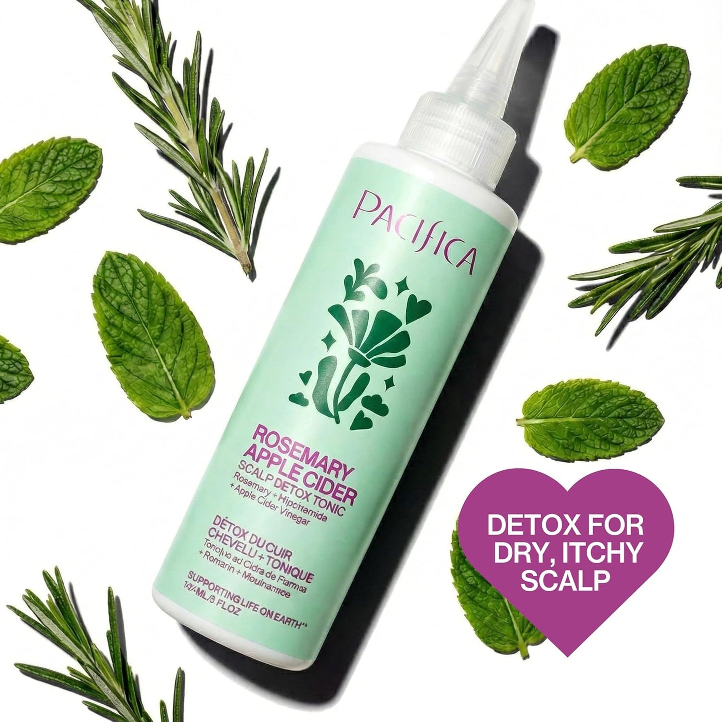 Scalp Detox Tonic – Scalp Exfoliator with Glycolic & Salicylic Acid for Clarifying Build up & Purifying – Infused with Rosemary to Support an Itchy, Dry Head – Vegan & Cruelty-Free – 5 Oz