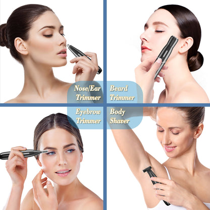 Ultimate 4-in-1 Electric Shaver for Women: Rechargeable, Waterproof Razor with LCD Display for Effortless Hair Removal on Face, Body, and Bikini Area