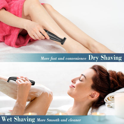Ultimate 4-in-1 Electric Shaver for Women: Rechargeable, Waterproof Razor with LCD Display for Effortless Hair Removal on Face, Body, and Bikini Area