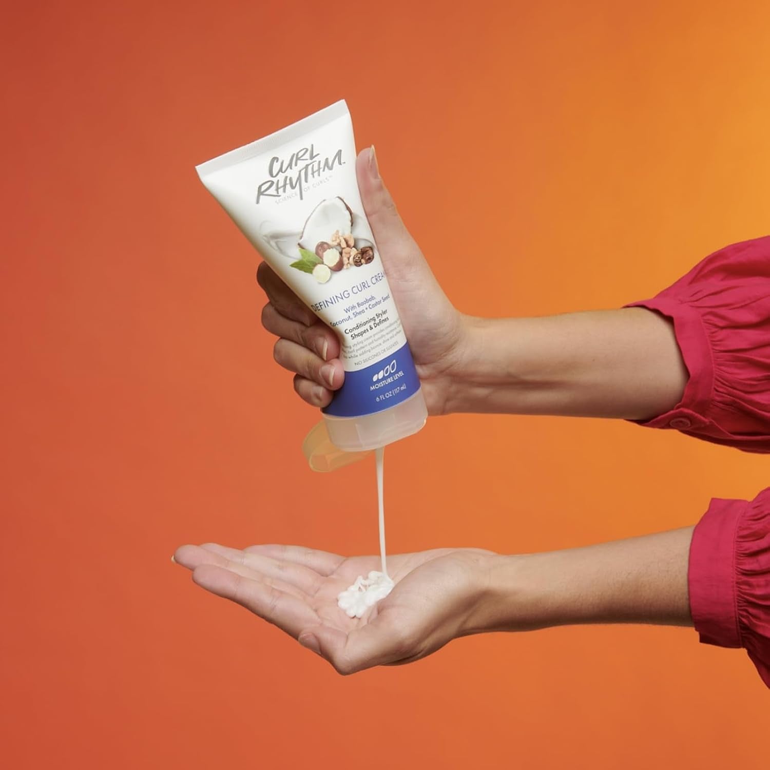 Defining Curl Cream - Hair Moisturizer for Curly Hair - Curl Styling Cream for Frizz Control, Bounce, and Shine - Sulfate Free - 6 Oz
