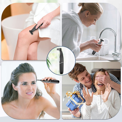Ultimate 4-in-1 Electric Shaver for Women: Rechargeable, Waterproof Razor with LCD Display for Effortless Hair Removal on Face, Body, and Bikini Area